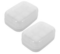Alipis 2 Pièces Pressing Ice Mold Tray With Lid Stackable Flexible Ice Storage Box For Freezer For Home Drinks And Summer Desserts