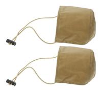 Alipis 2 Pièces Protège-talons en Tissu Khaki Boucle Danseuse et Corde Élastique, Housses Chaussures Faciles à Enfiler pour Protection du Talon en Conduite