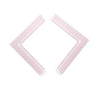 Alipis 2 pièces Règle Couture Plastique Transparente Équerre avec Grille Claire Outil de Mesure Précis pour Tailleur et Création de Patrons Vêtements