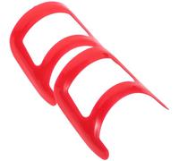 Alipis 2 Pièces Règle de Stylisme de Barbe Rouge en Pp, Accessoire Homme Petit et Portable pour Modelage Facile Barbe, Outil Pratique Style