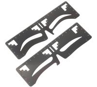 Alipis 2 pièces Règle Sourcils Acier Inoxydable Guide Pochoir de Mesure Précise pour Dessin Sourcils Outil Maquillage Pratique pour Femmes et Débutantes