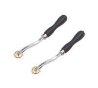 Alipis 2 pièces Roue Crantée pour Couture à Main Roulette Traçage Double Face Outil de Marquage Rond pour Surpiqûre Lot de Bois Guide Précis pour Couture et Artisanat