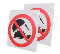 Alipis 2 Pièces Safety Caution Stickers Do Not Touch Warning Decals For Dangerous Areas Self-adhesive Warning Label For Industrial And Public Safety