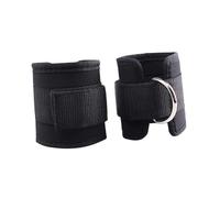 Alipis 2 pièces Sangles Cheville Gym avec Double Anneau D Bandes Fitness Réglables pour Exercices Musculation Jambes Lot de Noir