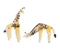 Alipis 2 Pièces Sculpture Verre Girafe Miniature Décor Artistique Léger et Unique pour Table Bureau ou Étagère Figurines Collectibles Créatives Verre Soufflé pour Salon et Fête
