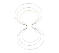 Alipis 2 pièces Serre-tête Métal Doré et Argenté à Trois Couches Couronne Halo pour Femmes Accessoires Cheveux Élégants pour Hanfu Cosplay Mariages et DIY