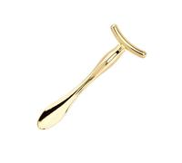 Alipis 2 pièces Spatule Mini Zinc pour Masque Visage et Soin Contour Yeux Bâton de Massage Oculaire Alliage Absorption Crème et Œdème Lot de Dorées Portable pour Femmes