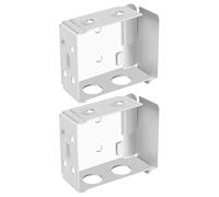 Alipis 2 Pièces Support de Fixation pour Stores en Fer Blanc, Installation Facile Trous Pré-percés, Support Stable pour Cadres de Fenêtres Encastrés ou Muraux