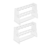 Alipis 2 pièces Support Tubes à Essai Double Couche Acrylique Transparent Porte-tubes de Laboratoire Emplacements Rack Expérimental Polyvalent pour Recherches Scientifiques et Usage