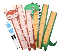 Alipis 2 Pièces Tableau de Mesure Taille, Règle Murale à Motif D'animal de Dessin Animé, Pp, Effaçable, Enregistrement Croissance, pour Garçon et Filles, Jardins D'garçon et Filles