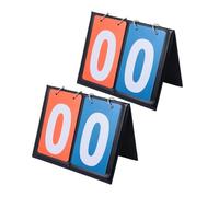 Alipis 2 pièces Tabletop Scoreboard Portable Flip Basketball Soccer Volleyball Game Score Panel Double-Sided Manual Counter for Indoor Outdoor Competitions