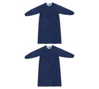 Alipis 2 Pièces Tablier de Cuisine Imperméable et Anti-huile Manches Longues pour Adultes Protection Intégrale avec Dos Réglable Résistant et Léger pour Femmes et Hommes