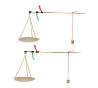 Alipis 2 Pièces Traditional Weighing Scale Portable Handheld Medicine Gram Scale Capacity For Herbs Tea Jewelry And Dried Fruits