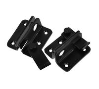 Alipis 2 Pièces Verrou de Porte Coulissante Acier Inoxydable Loquet de Sécurité Noir Grand Format Gauche de Bruit Compatible Grange Garage Intérieur Serrure Anti-ouverture Involontaire