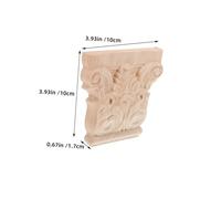 Alipis 2 Pièces Wood Appliques Solid Wood Handcarved Roman Column Corbels For Home Decor Versatile Classical And Modern Style Decorative Onlay Corner Embellishments