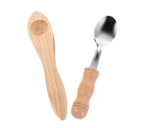 Alipis 2 Pièces Wooden Musical Spoons Set Folk Percussion Instruments For Rhythm Learning And Party Play
