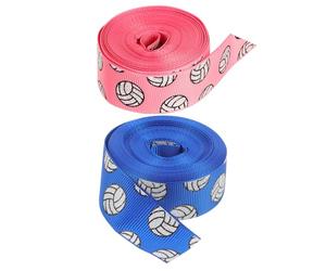 Alipis 2 Rouleaux Ruban Décoratif Sportif 22mm Polyester à Motifs | Brillant, Texture Côtelée, Effet Pailleté, pour Bandeaux, Nœuds, Uniformes et Emballage Présent