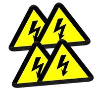 Alipis 20 feuilles Autocollants Triangulaires de Mise Garde Électrique Signalisation de Danger Électrique pour Équipements Autocollants Adhésifs de Sécurité Avertissement Pratique pour