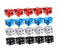 Alipis 20 pièces Ballons Dés Aluminium Rouge Bleu Blanc Noir pour Décoration Fête Thème Jeux Accessoires Festifs