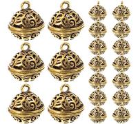 Alipis 20 Pièces Cloches Décoratives de Noël à Fabriquer Soi-même Petites Cloches Suspendues pour Sapin de Noël et Loisirs Créatifs pour Décorations