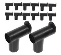 Alipis 20 Pièces Connecteurs de Raccords pour Séchoir à Vêtements Connecteur Angle Droit Double Canal Noir Accessoires pour Séchoir à Barre Simple et Double Résistants pour Usage