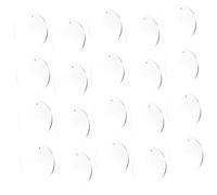 Alipis 20 pièces Disques Ronds Acrylique Transparent avec Pièces Vierges pour Porte-clés DIY Ébauches pour Loisirs Créatifs et Décorations