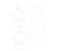 Alipis 20 Pièces Ensemble De Cintres Enfant Cintres pour Pantalons Bébé avec Clips Cintre Bébé Costume Vêtements Nourrisson Cintres De Maillot De Bain Afficher Blanche Plastique