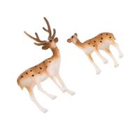 Alipis 20 Pièces Figurines Miniatures de Rennes Réalistes pour Décorations de Noël Statues Solides de Cerfs de Forêt Ornements de Table Festive et Cake Toppers