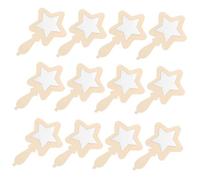 Alipis 20 pièces Lot de Miroirs Bois pour Bricolage Garçon Fille Miroir à Main Léger DIY pour Peinture Créative Kit Artisanal Portable pour Voyage et Activités Artistiques