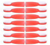 Alipis 20 Pièces Mini Brosse à Dents de Prison à Doigt, Plastique Rouge, | Centres de Détention et Sites Sécurisés, Design à Manchon, Nettoyage, Portable, Sécurité Renforcée