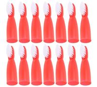 Alipis 20 Pièces Mini Brosse à Dents de Prison Manche Doigt, Rouge | Plastique, Format Portable, Meilleure Prise en Main, Usage pour Prisons et Établissements Sécurisés