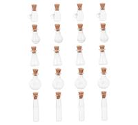 Alipis 20 Pièces Petite Bouteille de Souhait Mini-Bouteilles en Verre Bouteilles de Potion Mini Flacon à Petits Pots avec liège Un Verre Transparent