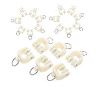 Alipis 20 pièces Silent Curtain Rail Pulleys for Smooth Sliding Noise Reducing Curtain Track Gliders with Hook Rollers Compatible with Ceiling Mounted Window Drapes