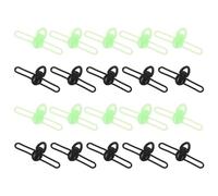Alipis 20 Pièces Silicone Fishing Hook Keeper with Night Glow Secure Bait Holder for Rods Soft Lure Clip for Saltwater and Freshwater Anglers