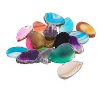 Alipis 20 Pièces Tranches Agate Naturelle Pendentifs Agate Pour Colliers Irrégulière Pour Bijoux Soi-même