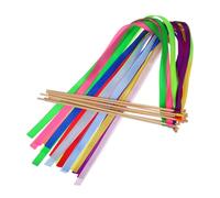 Alipis 20 Pièces Wedding Wands with Bells Ribbon Streamers for Outdoor Lawn Wedding Send Off Reusable Fairy Wand Party Decorations with Easy Installation