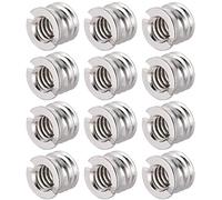 Alipis 20 Vis de Support de Microphone en Fer Chromé Argenté, Adaptateur à Conversion Rapide 1/4 Pouce vers 3/8 Pouce, Lot de 20 Pièces pour Fixation de Pied de Micro