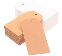 Alipis 200 Étiquettes Suspendues en Papier Kraft 7x4 Cm Étiquettes de Prix Double Face Inscriptibles pour Bijoux et Centre Commercial Vintage Blanc et Kraft pour Bureau et Commerce