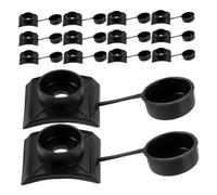 Alipis 200 Pièces Bouchon à vis de Carreau rondelles d'étanchéité Bouchon d'évent Capuchon imperméable Outils pour carrelage de Boulon Cache-vis Plastique Black