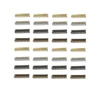 Alipis 200 Pièces de Lacets Métalliques 4x23mm pour Chaussures DIY | Métal, Finition Argentée et Noire, Lot de Quatre, pour Réparer Bouts Effilochés et Raccourcir Cordons