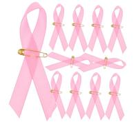 Alipis 200 pièces Ruban Rose avec Épingle pour Sensibilisation Cancer Du Sein Décor Amovible pour Vêtements et Accessoires Couleur Vive Résistante pour Collecte de Fonds et Campagne