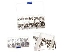 Alipis 200 pièces Vis Six Pans Creux Tête Acier Inoxydable Assortiment Kit Fixation Industrielle avec Boîte de Rangement
