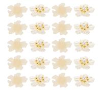 Alipis 20pièces Breloques Forme de Fleurs pour Ongles Acrylique Blanc Nacré Accessoires Décoratifs pour Manucure et Nail Art Floral