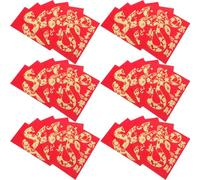 Alipis 24 Pièces Enveloppes Rouges Chinoises pour Nouvel An avec Motif Serpent Cartoon Grandes Capacités Papier pour Mariage et Célébrations Festives Lot
