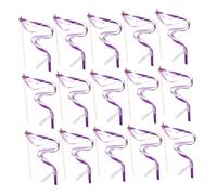 Alipis 24 Pièces Lot de Baguettes Fée Mariage avec Rubans Colorés Clochettes et Étoile Rotative Accessoires Princesse pour Anniversaires et Décorations Élégantes