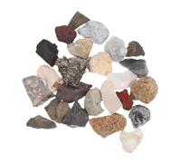 Alipis 24 Pièces Mineral Specimens Collection Kit For Natural Rock Samples In Storage Box For Geology Education And Science Learning
