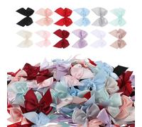 Alipis 240 Pièces Mini Nœuds en Polyester Légers et Élégants Tissu, Faciles à Coudre ou Coller, pour Scrapbooking et Projets DIY Créatifs