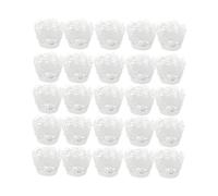 Alipis 25 pièces Caissettes à Cupcakes Papier Dentelle Perforé Blanc Décorations pour Gâteaux et Muffins Parfaites pour Mariages Anniversaires et
