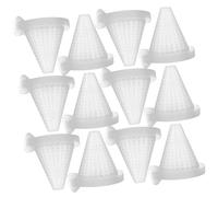 Alipis 25 pièces Distributeur Nourriture Aquarium Plastique avec Ventouse Mangeoire Cône Rouge pour Poisson Crevette et Tortue Anneau Alimentaire Anti-Propagation Ver Rouge pour Bassin