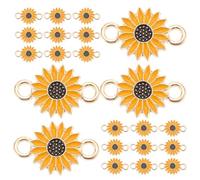 Alipis 25 pièces Lot Pendentifs Marguerite Alliage Double Breloques Sécurisées pour Bijoux DIY Bracelets Colliers et Porte-clés